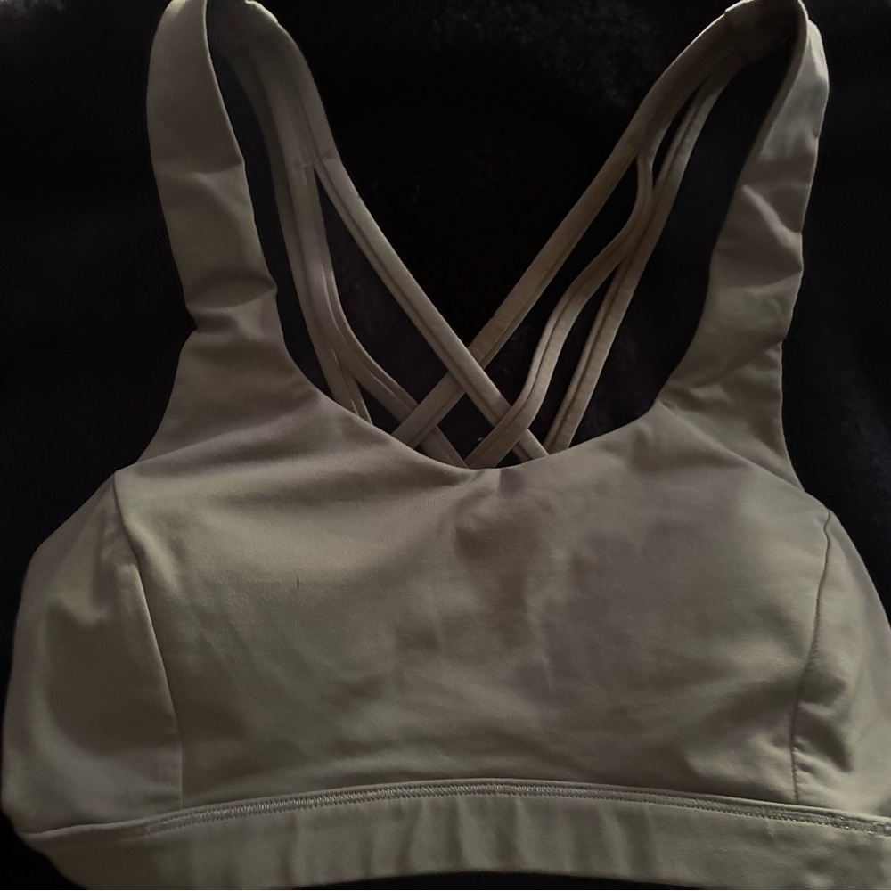 Lululemon Green Sports Bra with Criss-Cross Straps